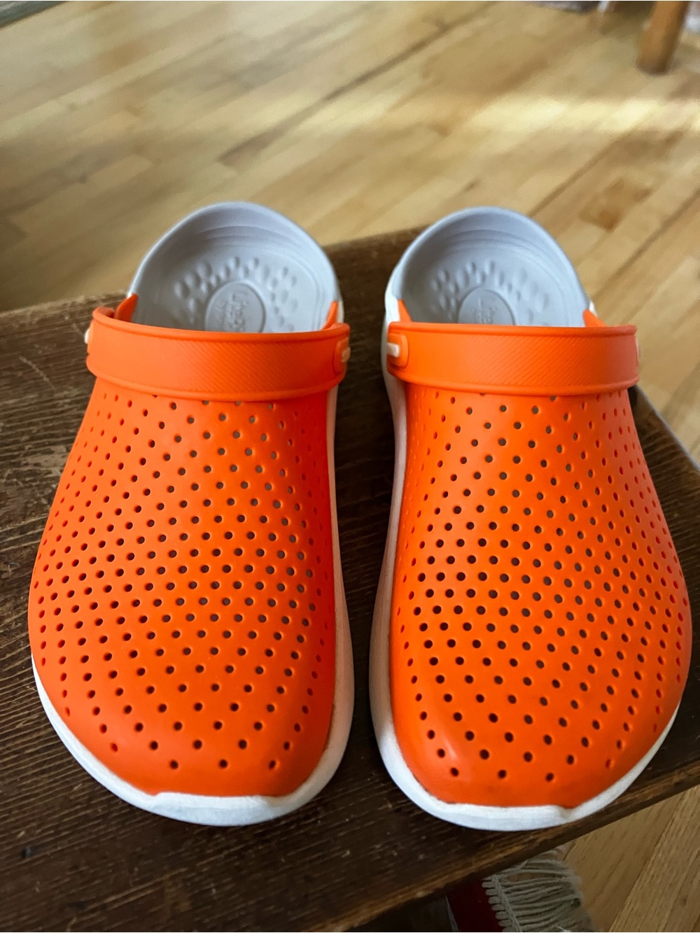 Crocs LiteRide Clogs Tangerine Orange White Size Women 7 Men 5 Unisex